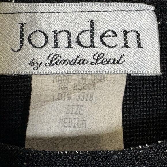 Vtg Sleeveless Tank Top Women's Size M Black Sparkle Glitter 90s Y2K Glam Party - Picture 4 of 7